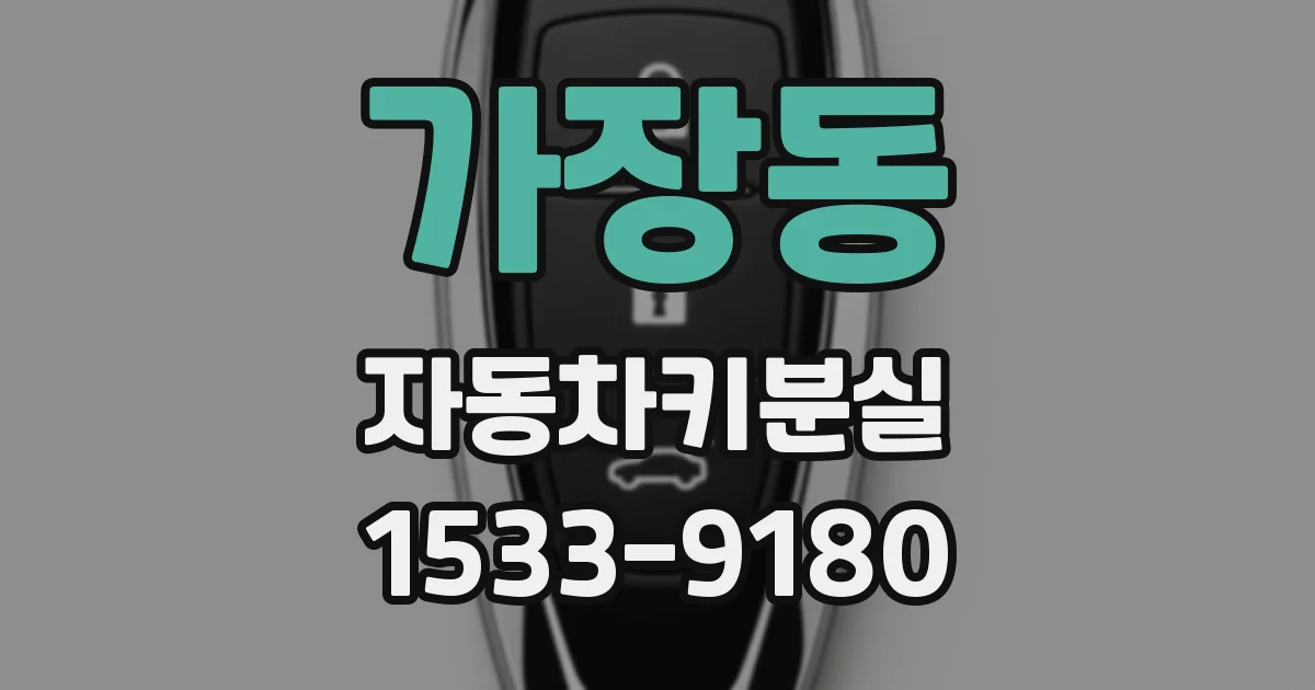 가장동 자동차키분실