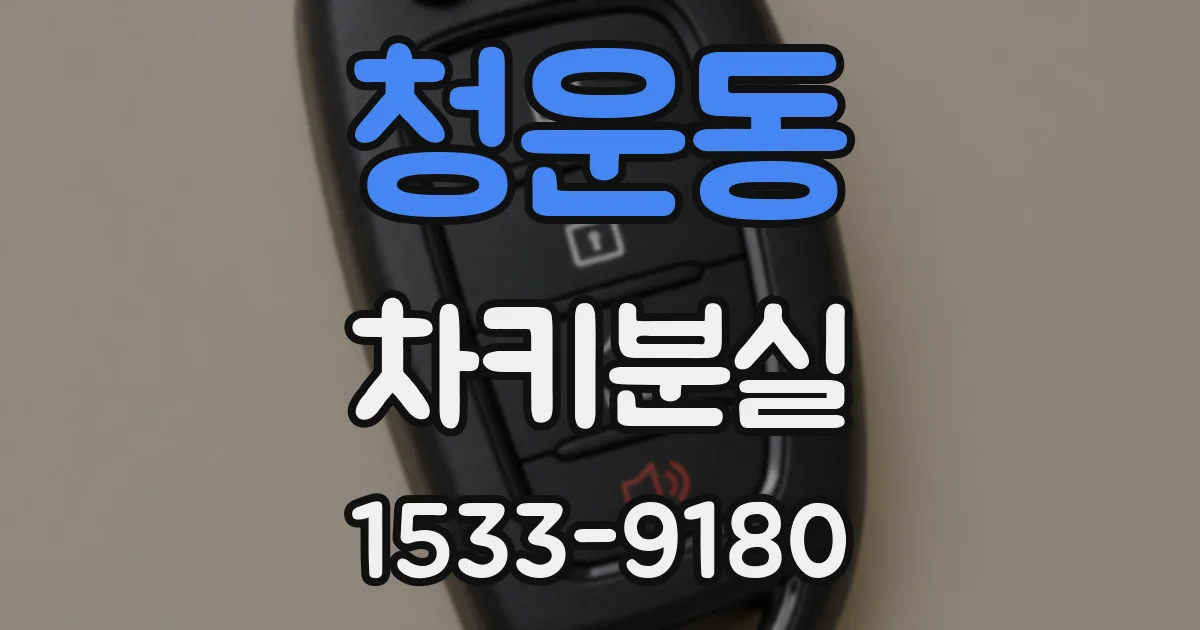 청운동 차키분실