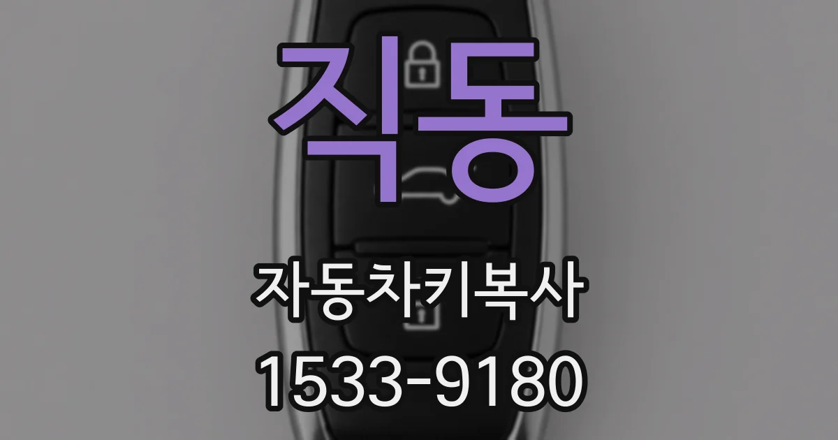 직동 자동차키복사