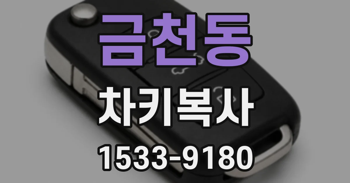 금천동 차키복사