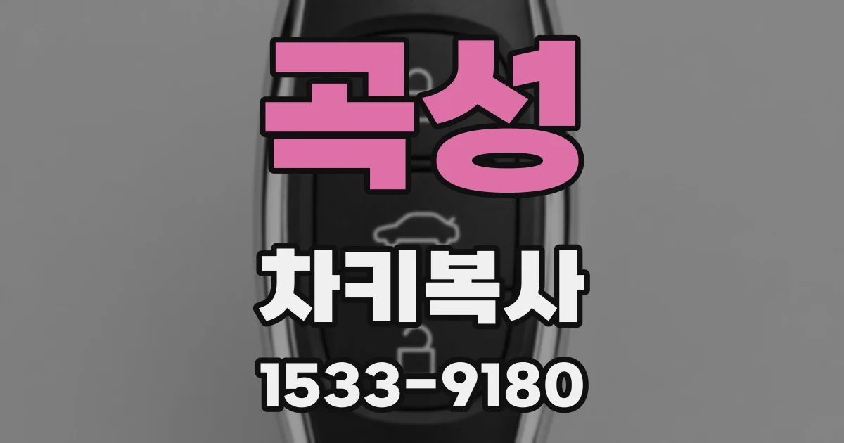 곡성 차키복사