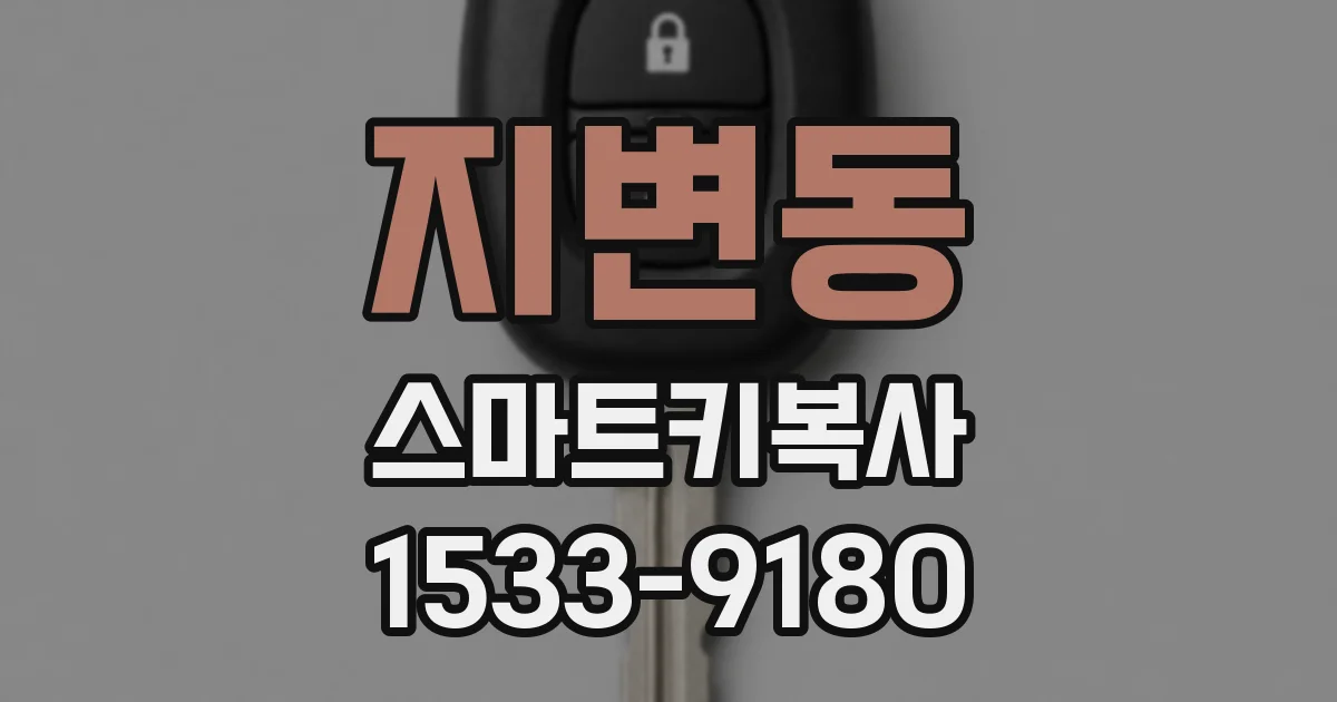 지변동 스마트키복사