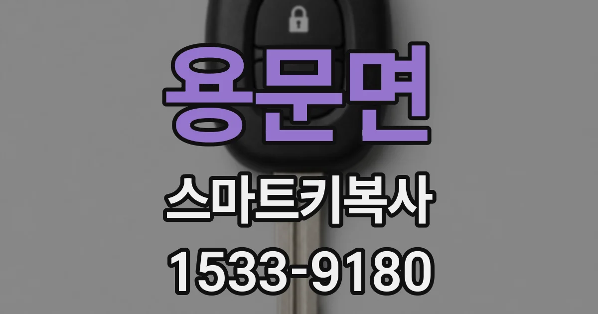 용문면 스마트키복사