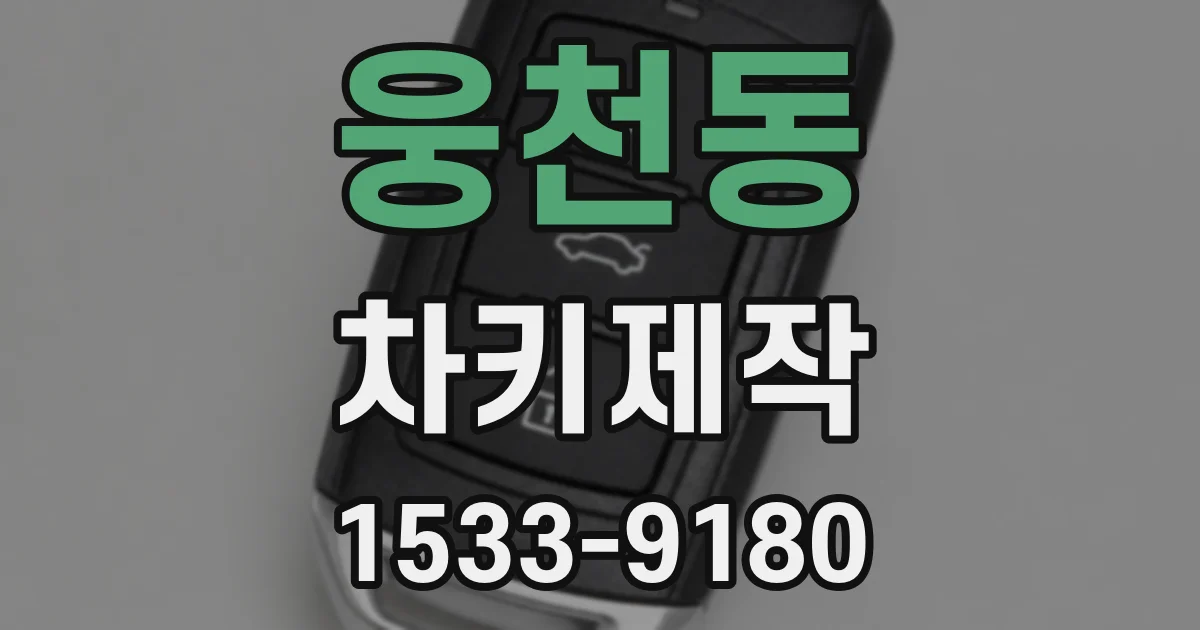 웅천동 차키제작