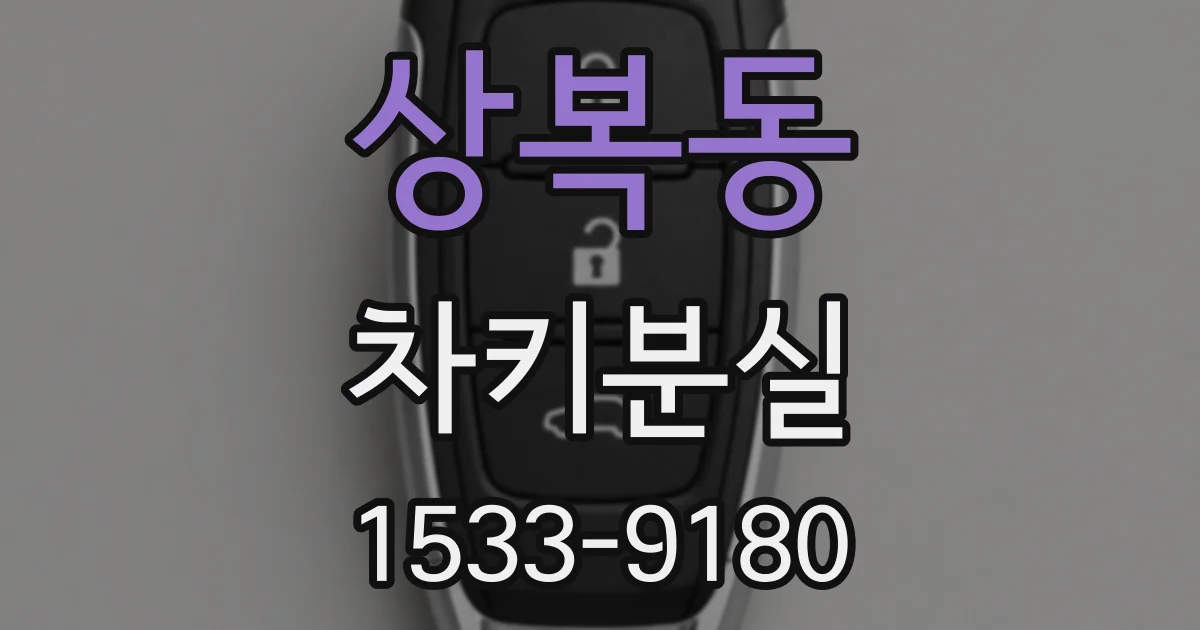 상복동 차키분실