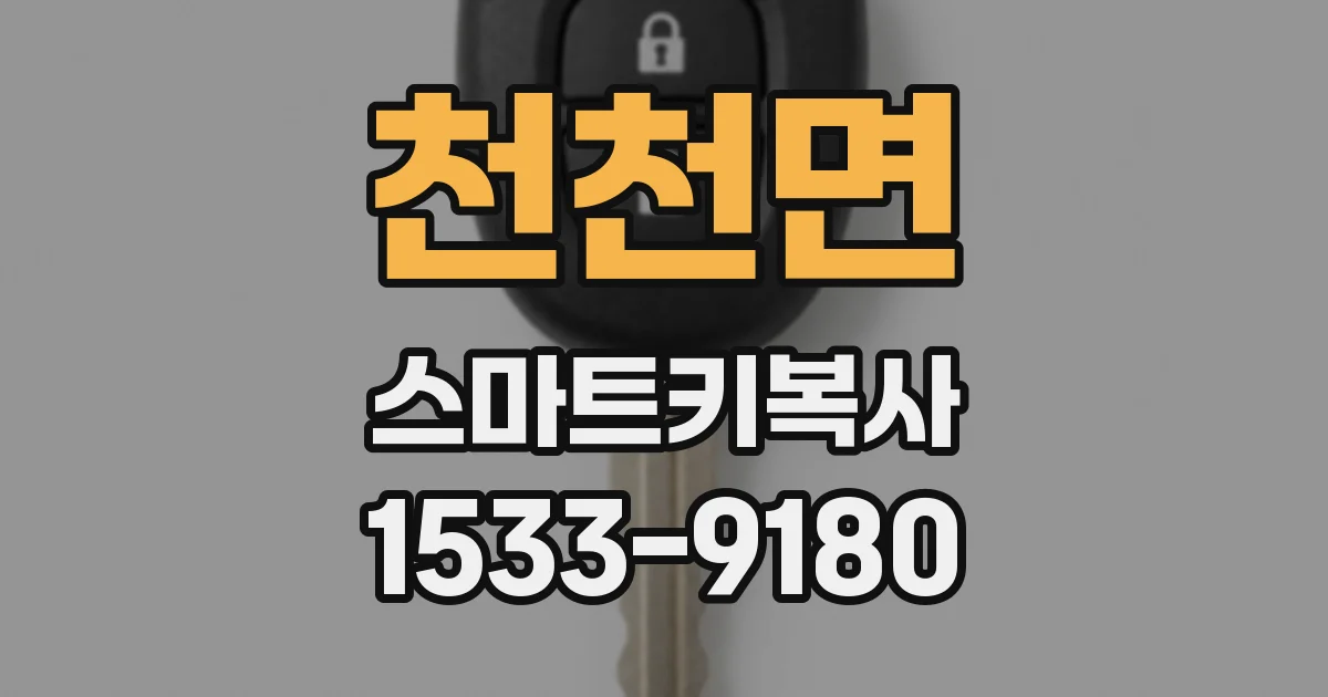 천천면 스마트키복사