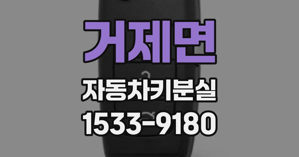 거제면 자동차키분실