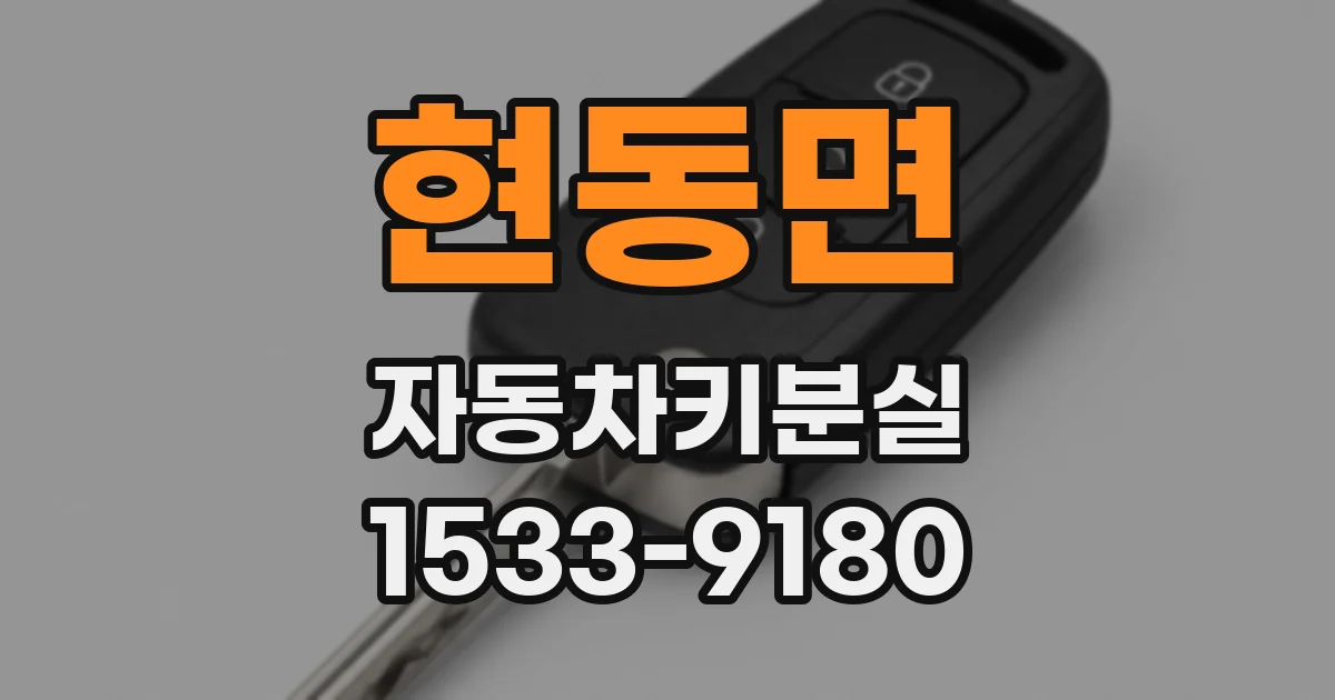 현동면 자동차키분실