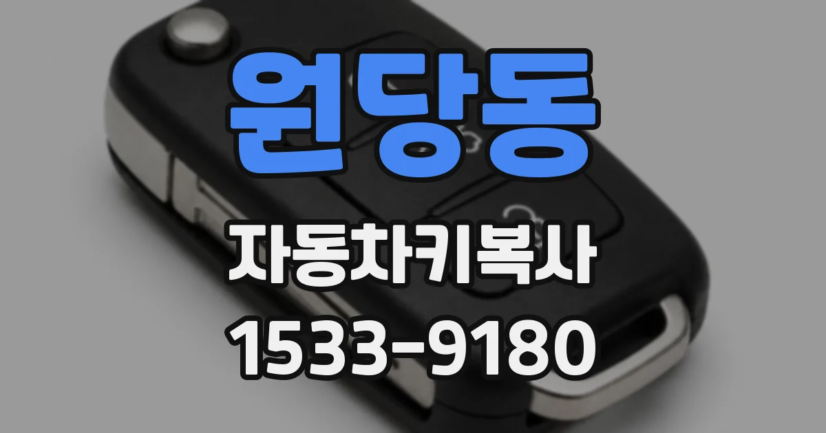원당동 자동차키복사