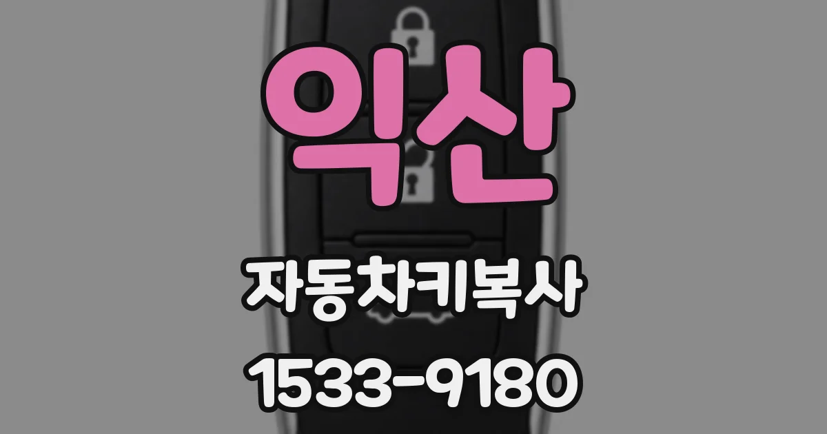 익산 자동차키복사