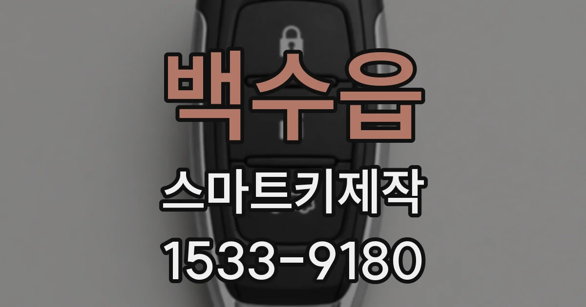 백수읍 스마트키제작