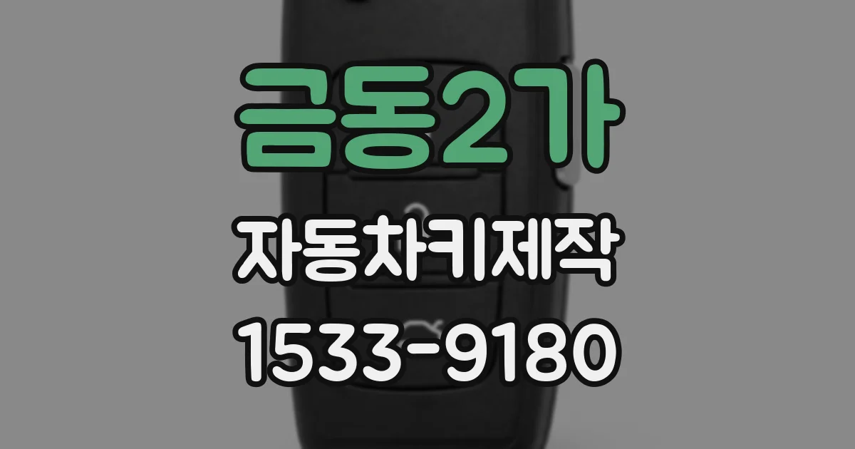 금동2가 자동차키제작