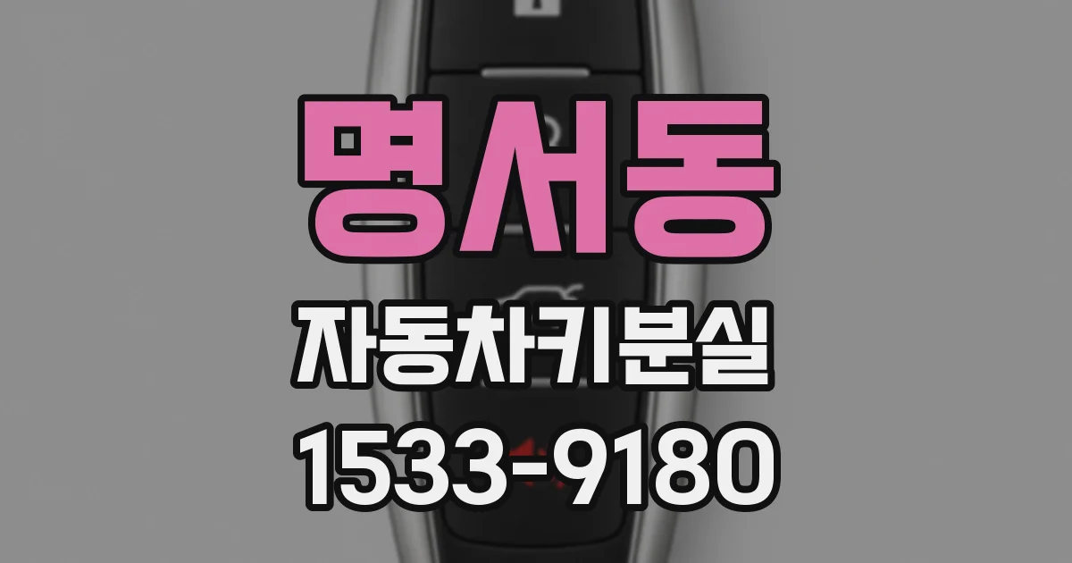 명서동 자동차키분실