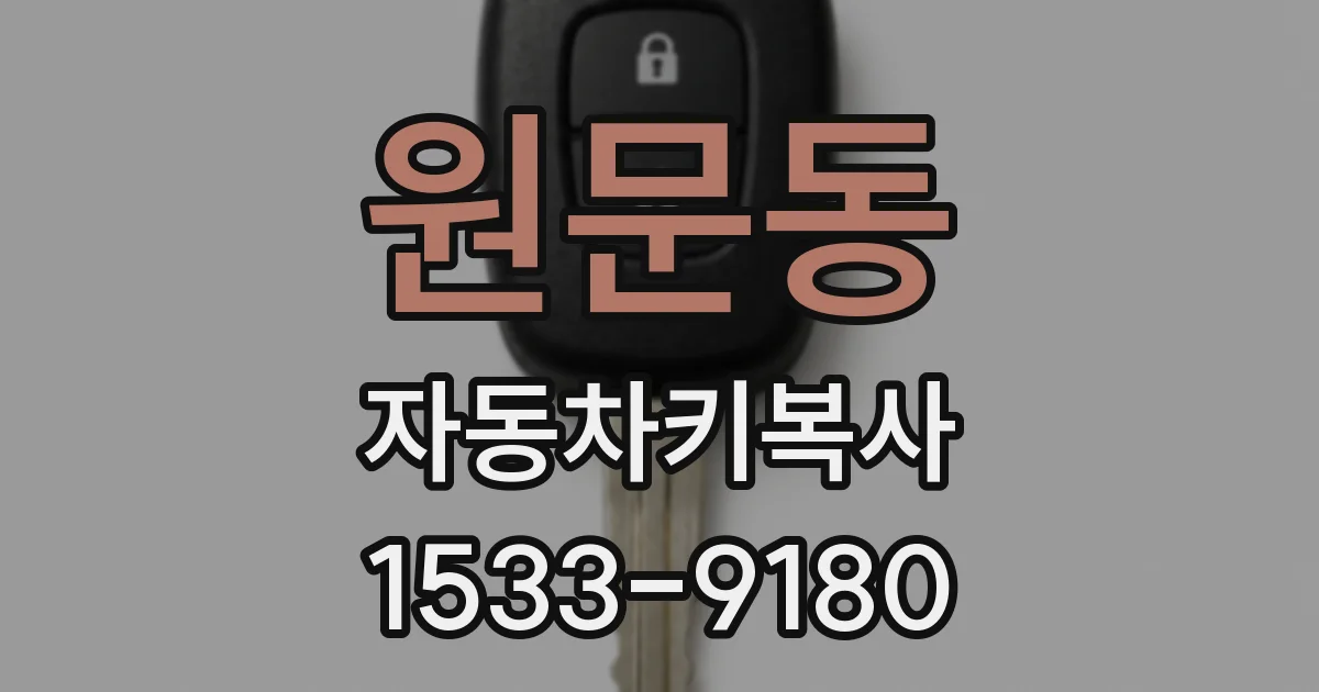 원문동 자동차키복사