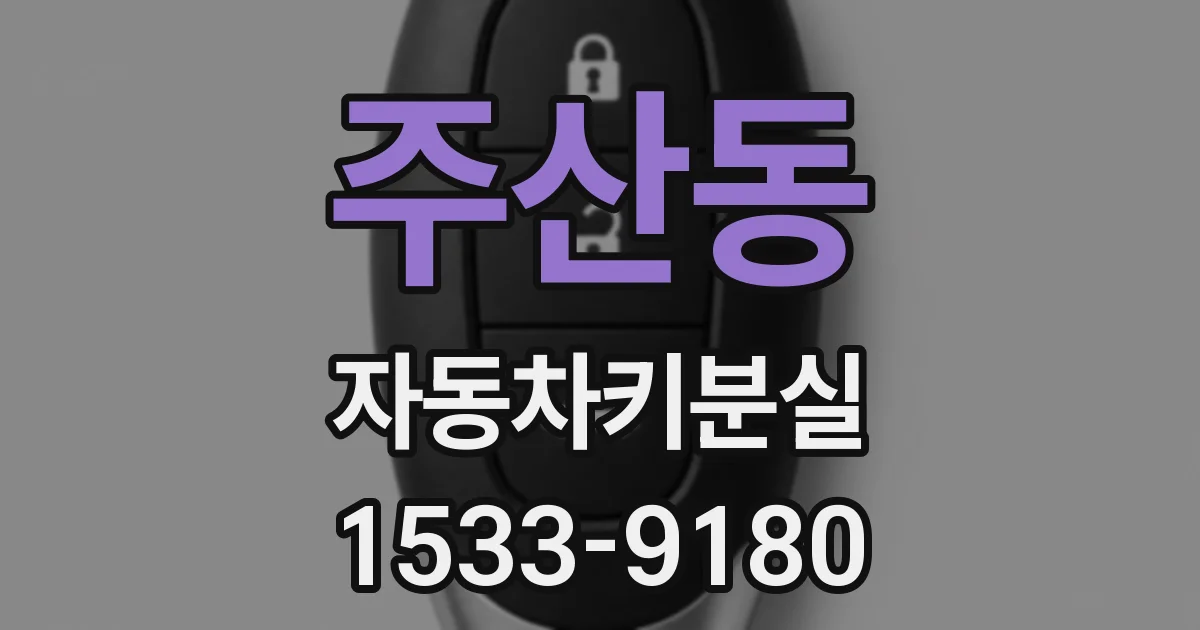 주산동 자동차키분실
