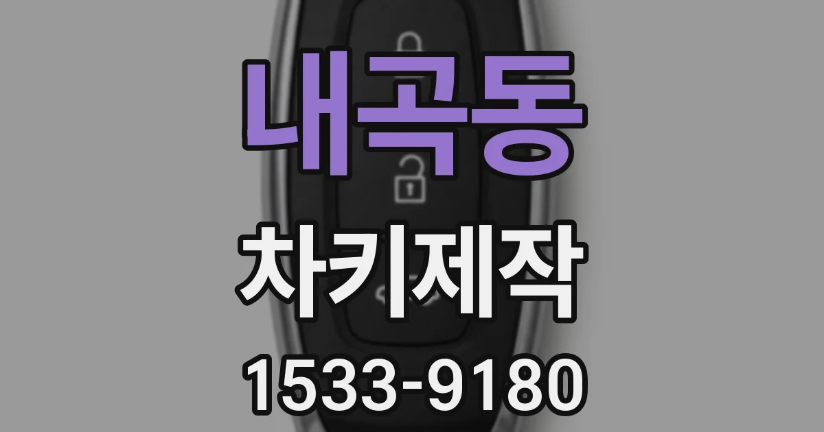 내곡동 차키제작