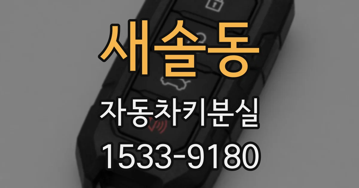 새솔동 자동차키분실