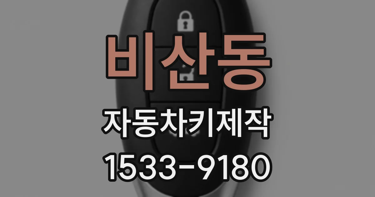 비산동 자동차키제작