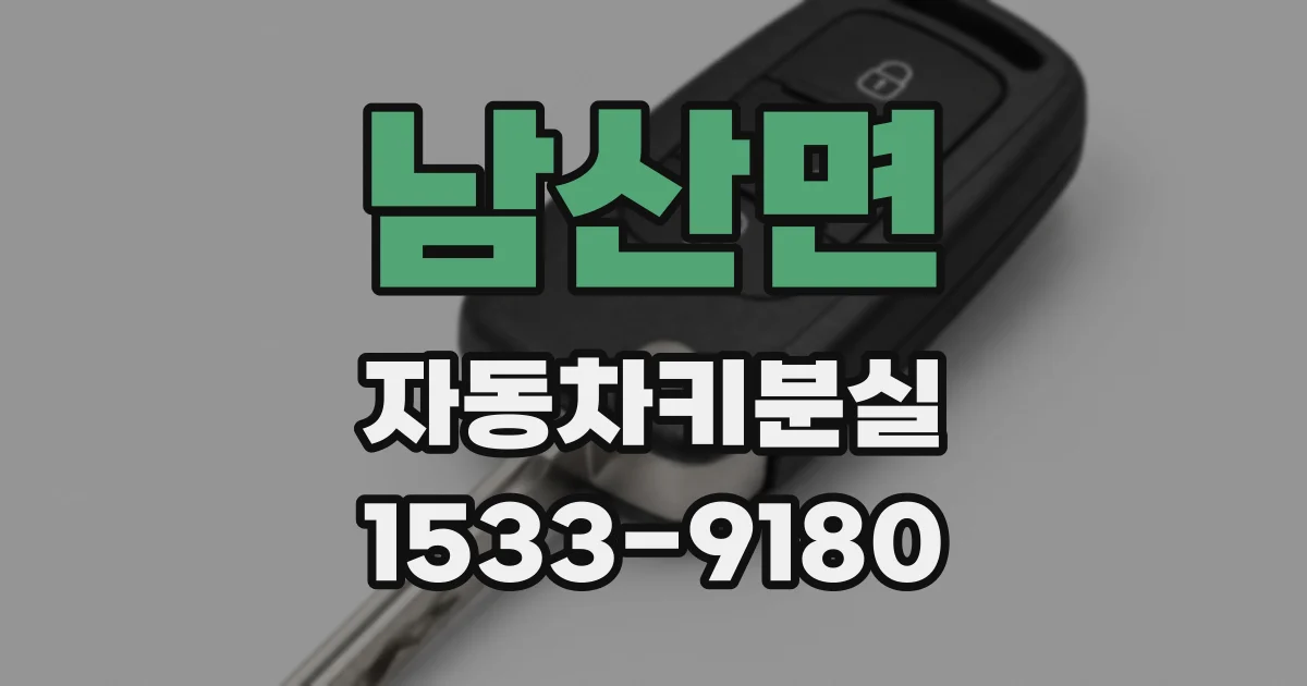 남산면 자동차키분실