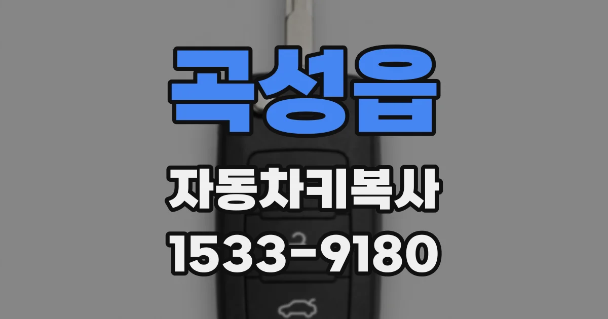 곡성읍 자동차키복사