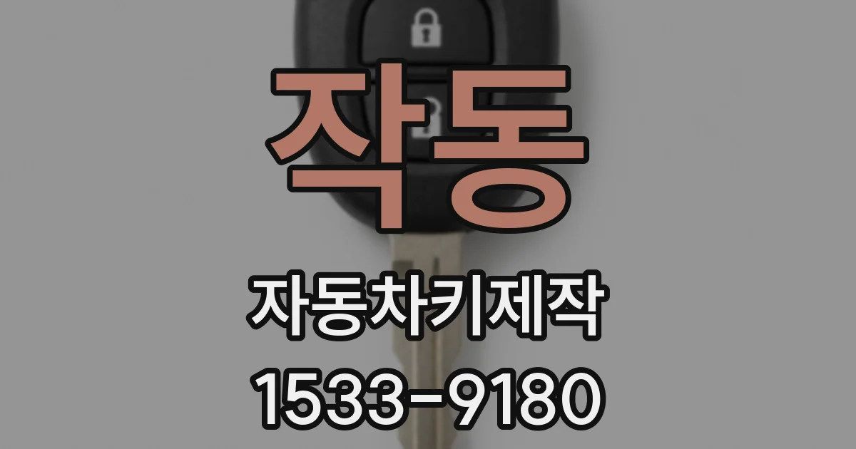 작동 자동차키제작