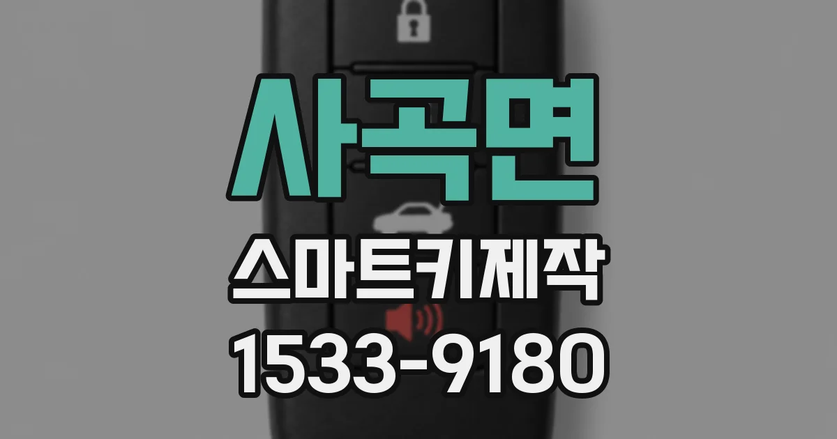 사곡면 스마트키제작