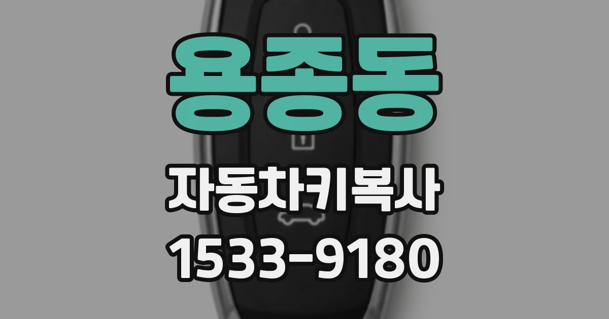 용종동 자동차키복사