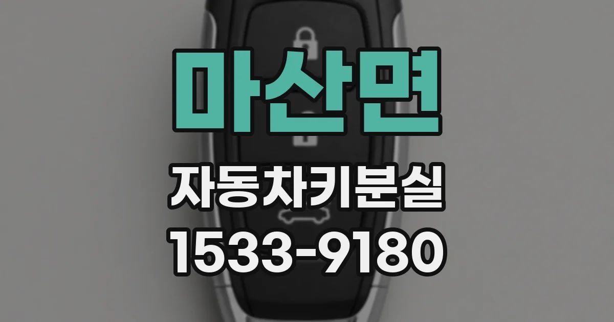 마산면 자동차키분실
