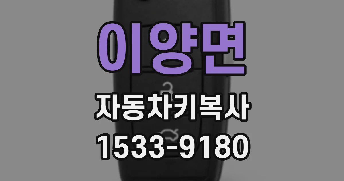 이양면 자동차키복사