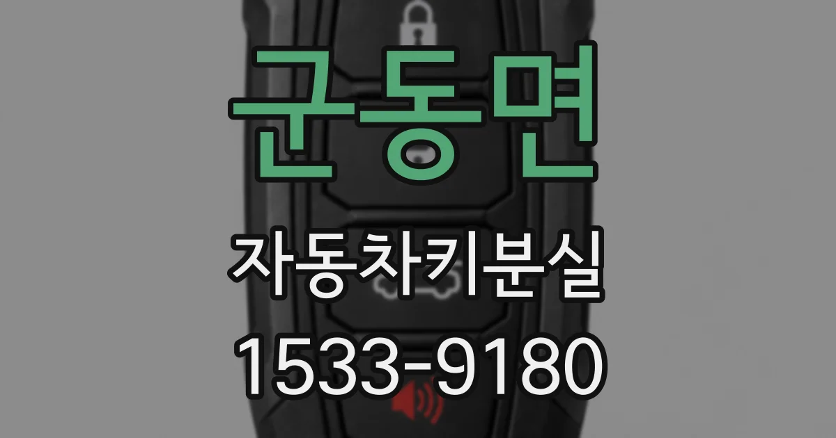 군동면 자동차키분실