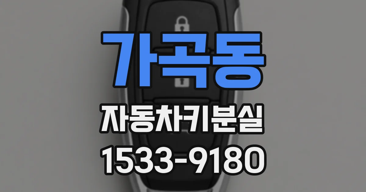 가곡동 자동차키분실
