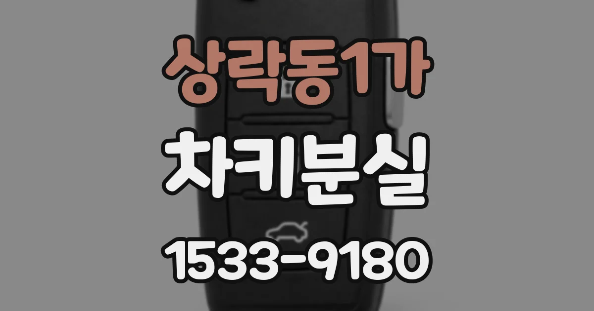 상락동1가 차키분실