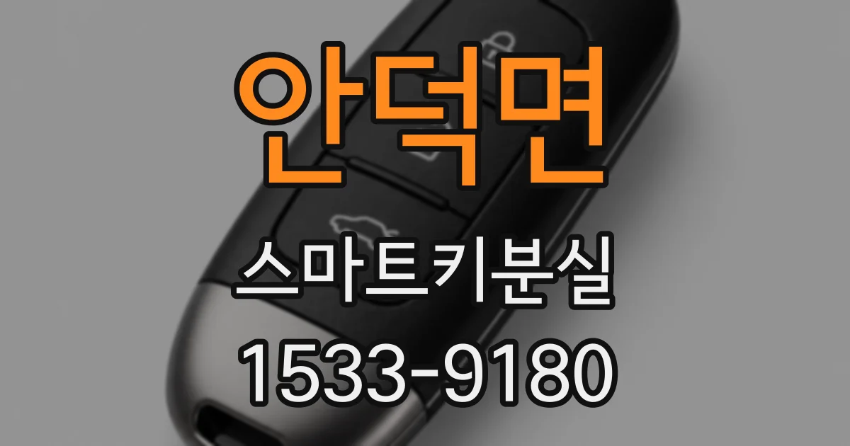 안덕면 스마트키분실