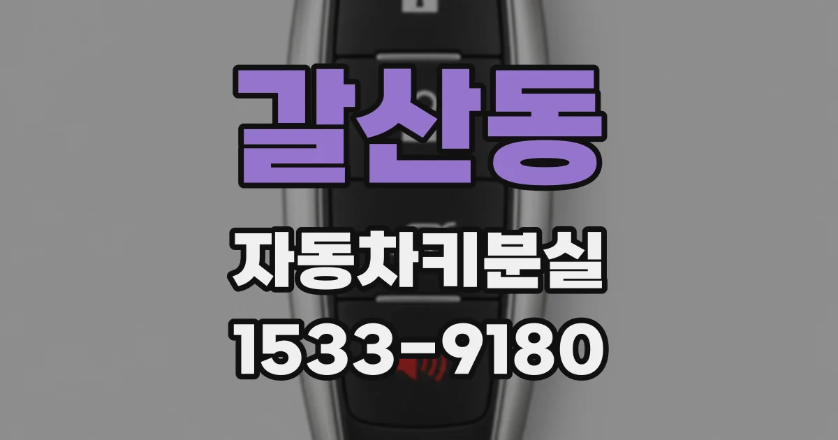 갈산동 자동차키분실