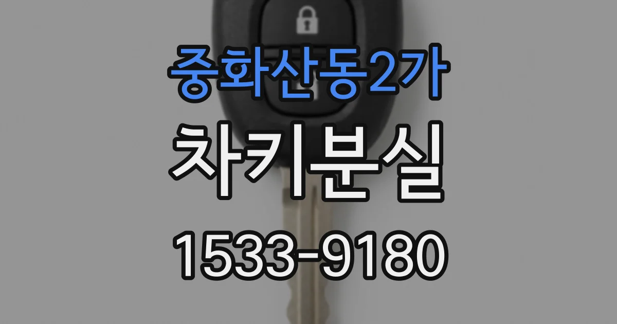 중화산동2가 차키분실