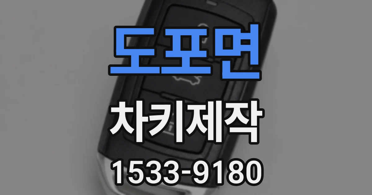 도포면 차키제작