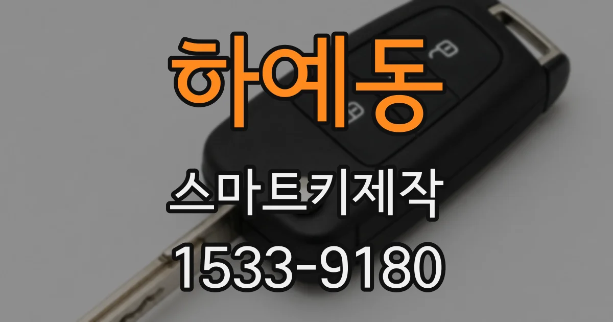 하예동 스마트키제작