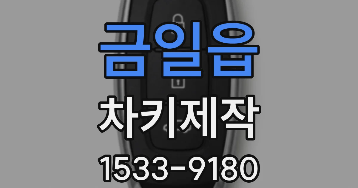 금일읍 차키제작