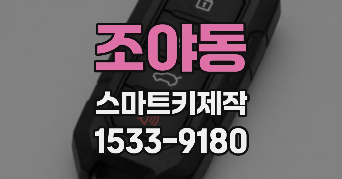 조야동 스마트키제작