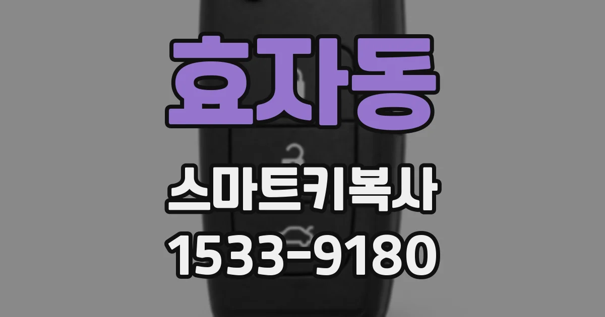 효자동 스마트키복사