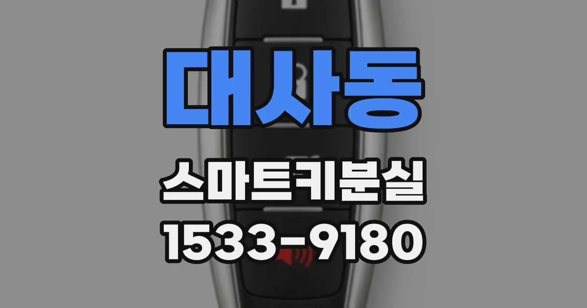 대사동 스마트키분실