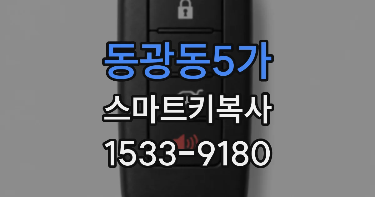 동광동5가 스마트키복사