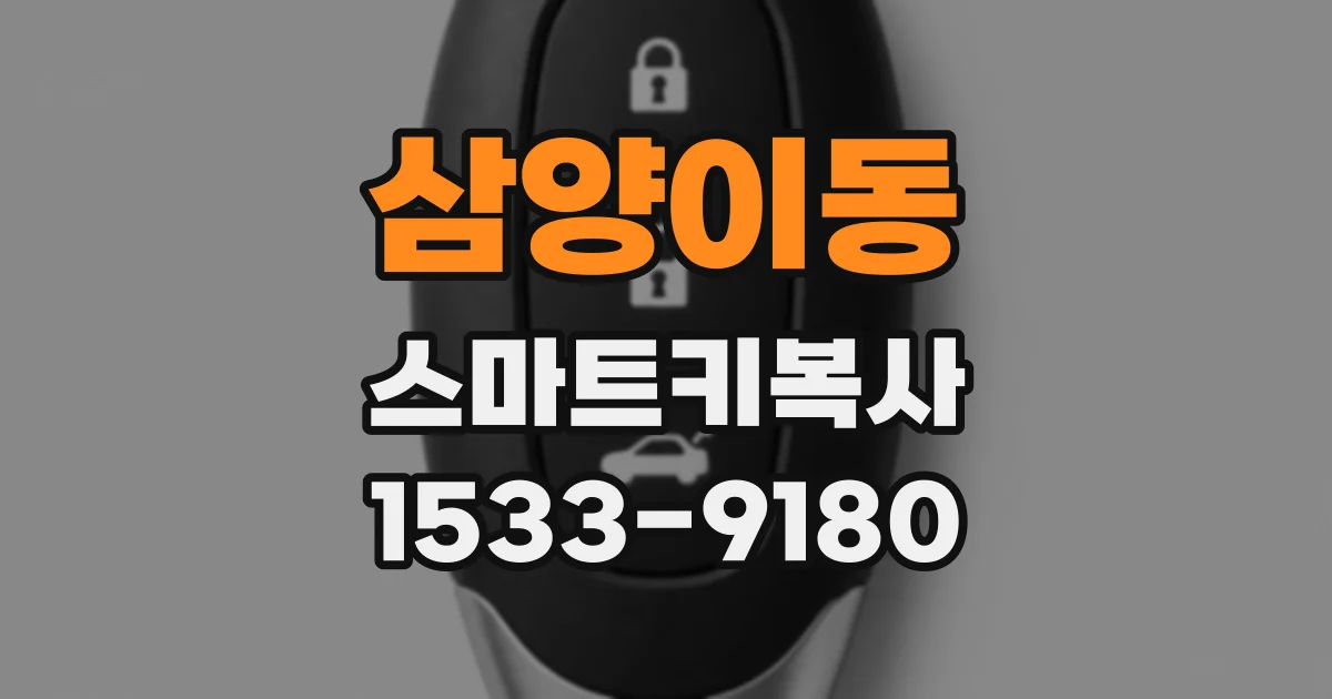 삼양이동 스마트키복사