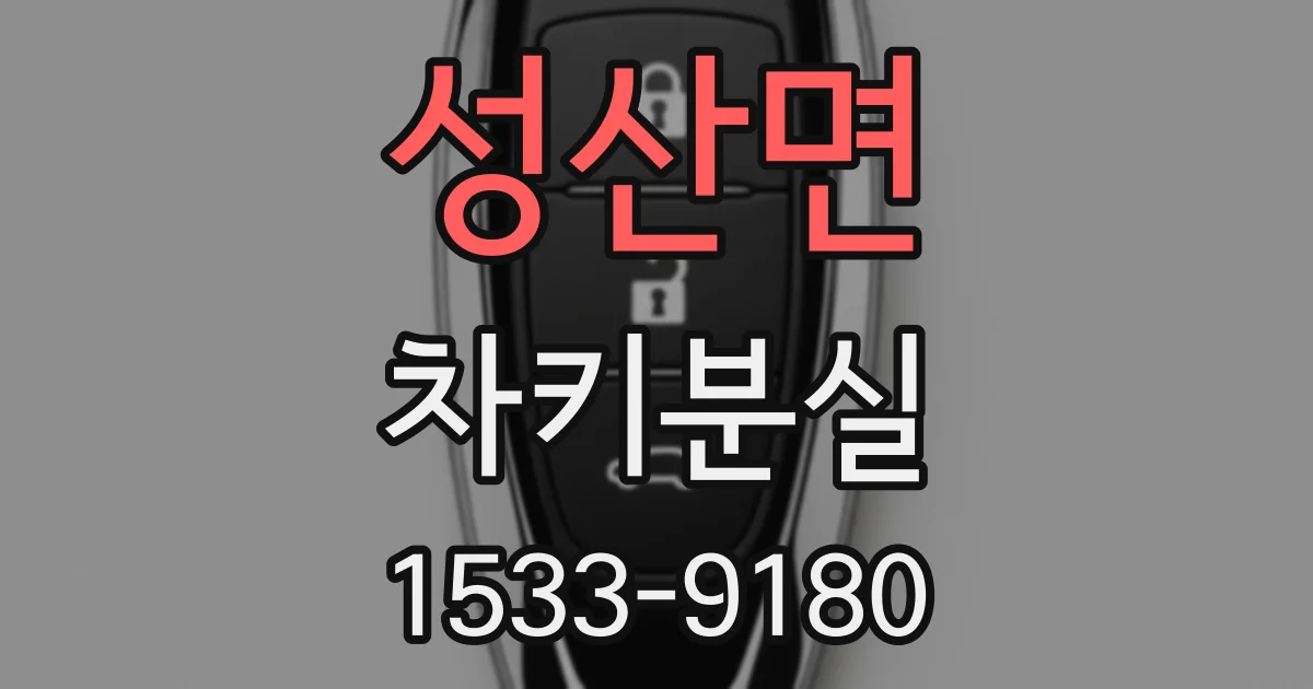 성산면 차키분실