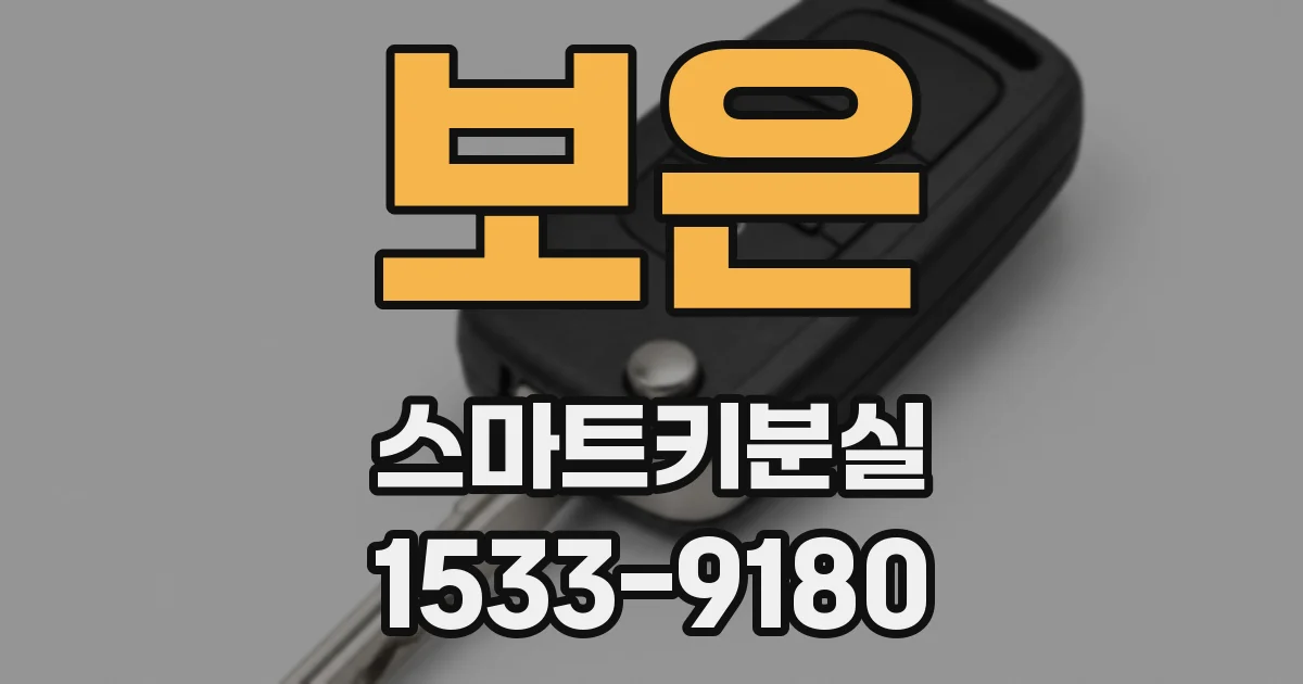 보은 스마트키분실
