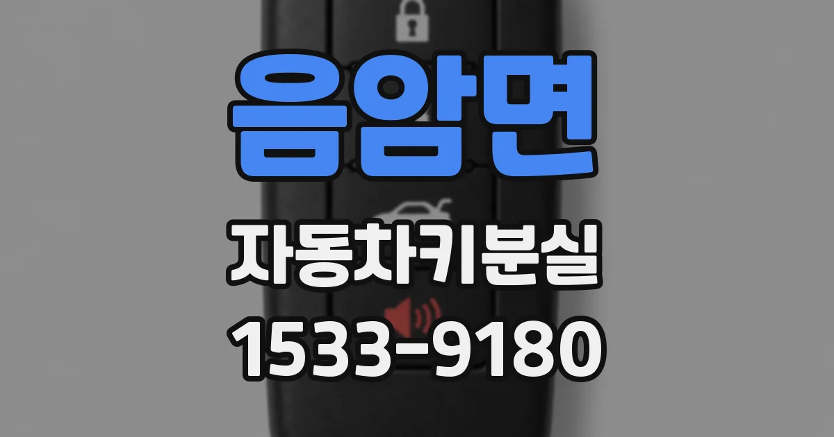 음암면 자동차키분실