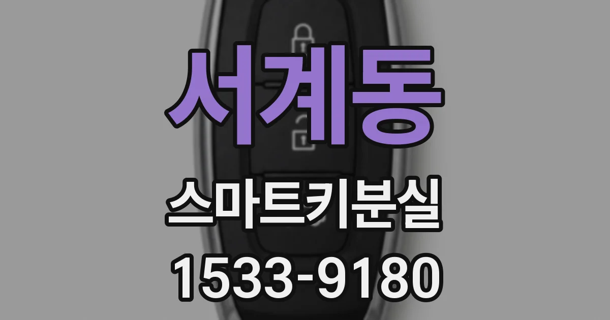 서계동 스마트키분실