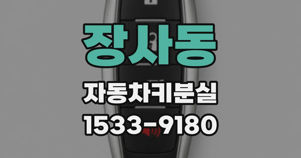 장사동 자동차키분실