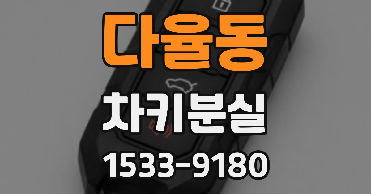다율동 차키분실