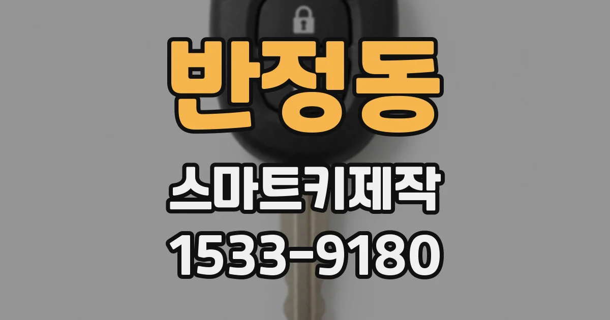 반정동 스마트키제작